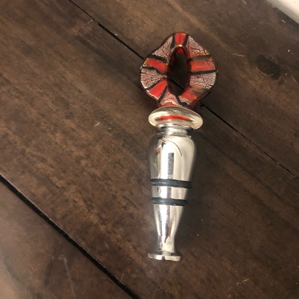 Glass wine stopper from Italy
